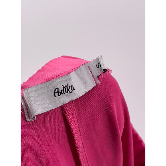 ADIKA Women's Fuchsia Pink Wide-Leg High-Rise Dress Up Pant SZ S - Picture 7 of 10